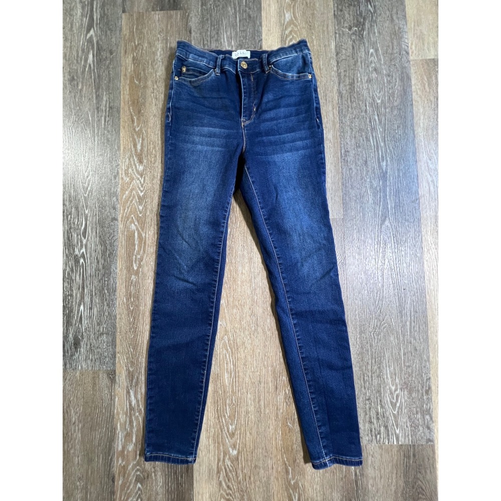 Nicole Miller Soho High Rise Skinny Jeans Womens 8 Dark Blue Stretch Denim